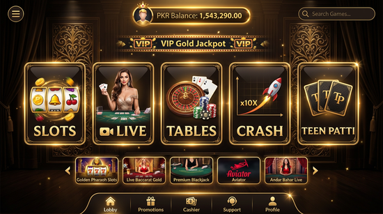 Main screen of PKZZ casino page for PK players